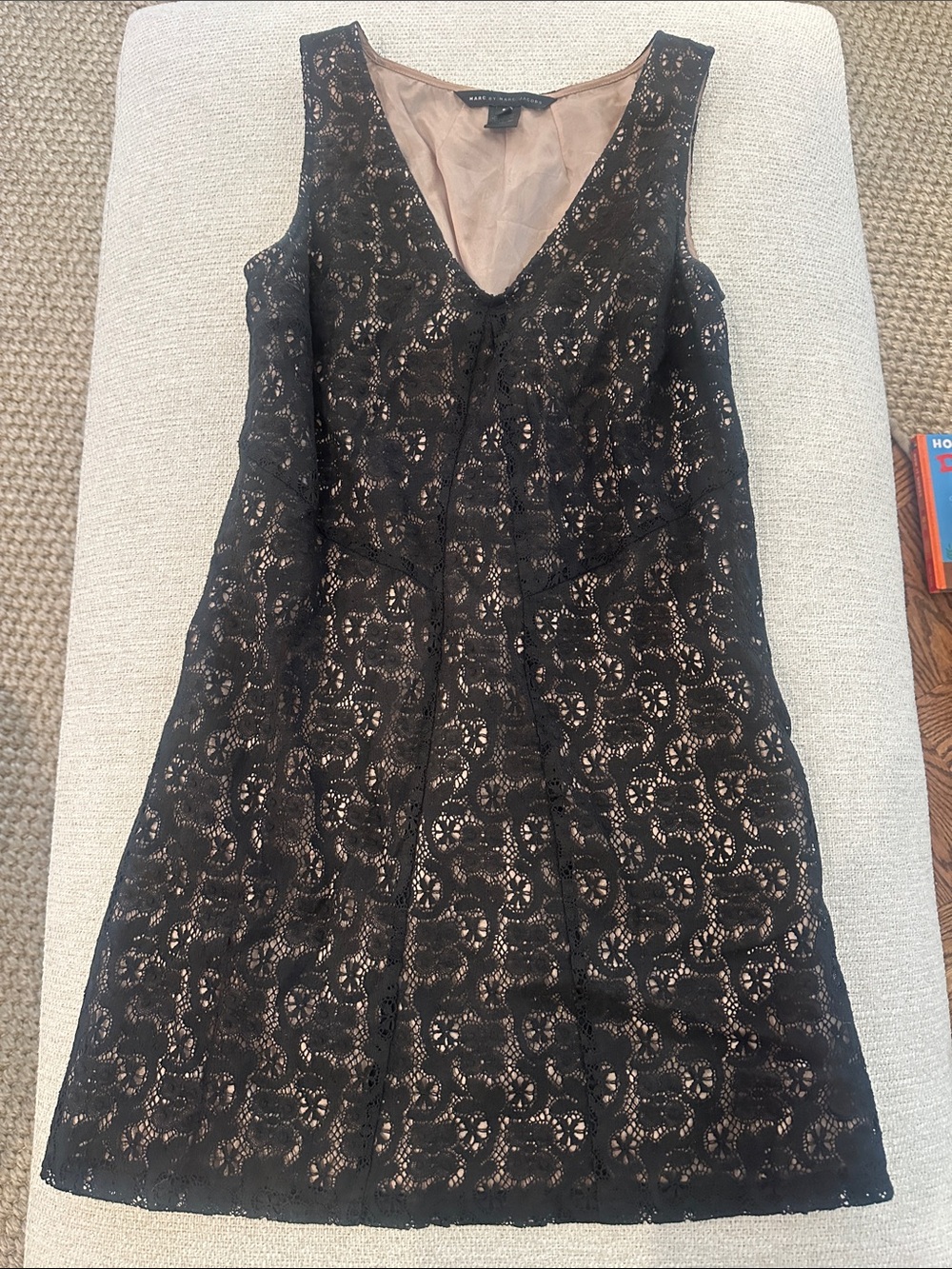 Marc by Marc Jacob’s Black Lace Mini Dress with Nude Lining